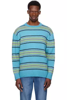 Свитер в полоску Reef The Elder Statesman, цвет azure stripe