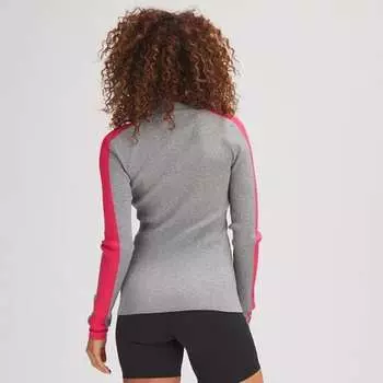 Свитер в полоску с высоким воротником в рубчик — женский Backcountry, цвет Bright Combo