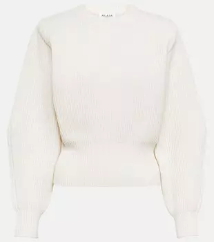 Свитер в рубчик ALAA, белый