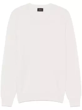 Свитер в рубчик Brioni, серый