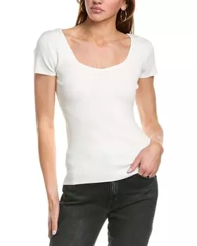 Свитер в рубчик Elie Tahari Sweetheart, белый