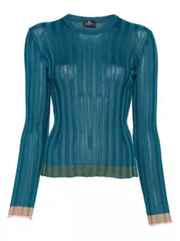 Свитер в рубчик ETRO, синий