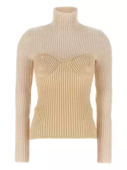 Свитер в рубчик Jean Paul Gaultier, белый