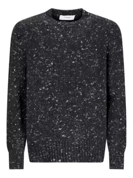 Свитер в рубчик Lardini, черный