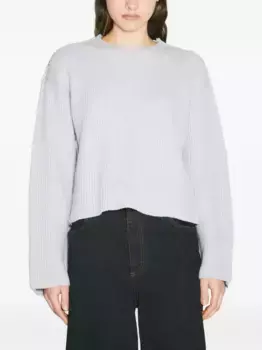 Свитер в рубчик Marni, серый