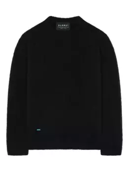 Свитер в рубчик с круглым вырезом Alanui, черный