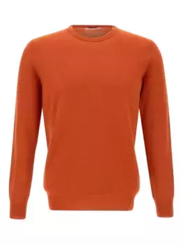 Свитер в рубчик с круглым вырезом Kangra, оранжевый