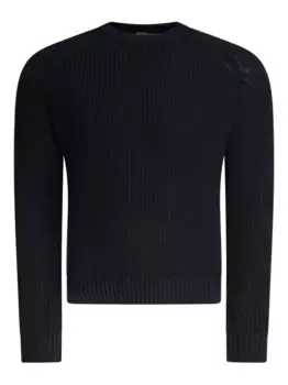 Свитер в рубчик с круглым вырезом RAKKI, синий