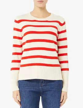 Свитер в рубчик с круглым вырезом Rinascente, красный