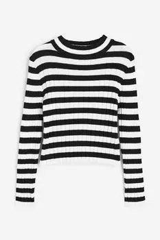 Свитер в рубчик с полуводолазкой H&M