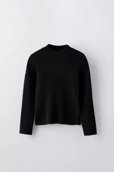 Свитер в рубчик ZARA, черный