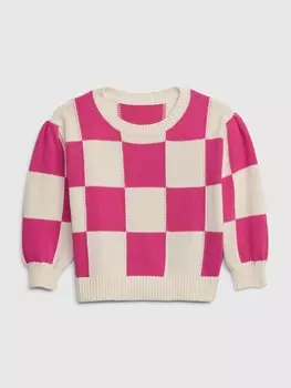 Свитер в шахматном порядке Gap, розовый