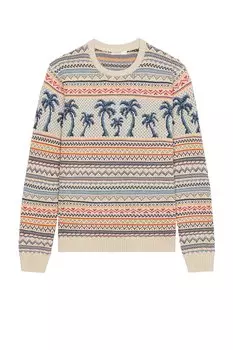 Свитер в стиле калифорния фэр-айл Marine Layer, цвет palm fair isle