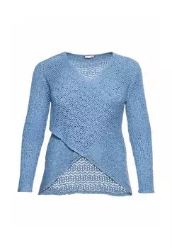 Свитер в стиле кроссовер, слегка прозрачный Joebrowns, цвет Mittelblau