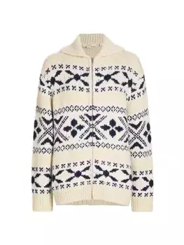 Свитер в стиле Nordic Fair Isle Vince, белый