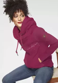 Свитер в стиле рэгвир "GRIPY BUTTON O STARDUST" с эффектным принтом спереди "Мы созданы из звездной пыли" Ragwear, малиновый