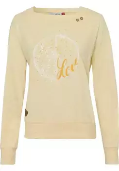 Свитер в стиле рэгвир "RAG Sweat NEREA FRONTPRINT O" с красивым принтом спереди Ragwear, желтый