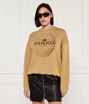Свитер в тагоре Loose fit Pinko, желтый