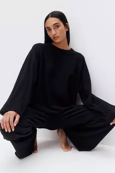 Свитер в технике букле H&M, черный