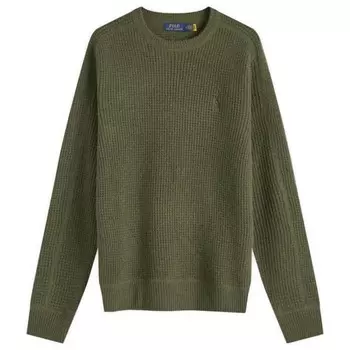 Свитер вафельной вязки Polo Ralph Lauren, зеленый