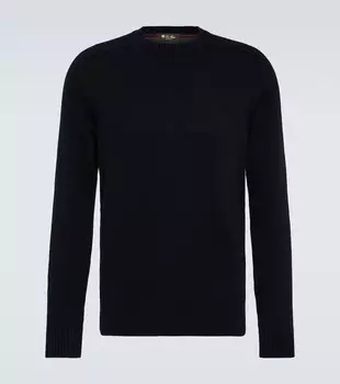 Свитер Warwik из хлопка и шелка Loro Piana, синий