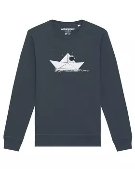 Свитер Watapparel Sweatshirt Astronaut in paper boat, антрацит