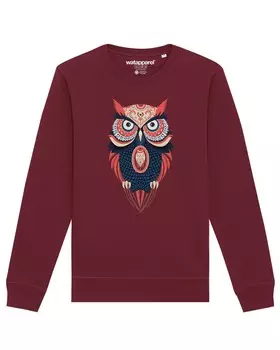 Свитер Watapparel Sweatshirt Colorful Owl, бордовый