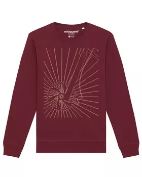 Свитер Watapparel Sweatshirt Fahrradspeichen, бордовый