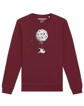 Свитер Watapparel Sweatshirt Funny Spaceman, бордовый