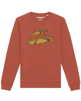 Свитер Watapparel Sweatshirt Gnome Footprint, цвет auburn