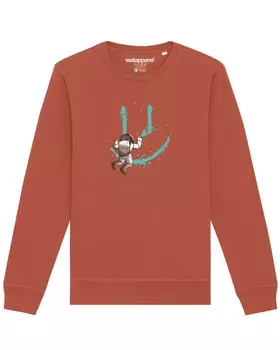 Свитер Watapparel Sweatshirt Graffiti Astronaut, светло-коричневый