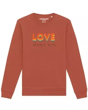 Свитер Watapparel Sweatshirt Love always wins, светло-коричневый
