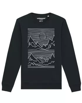 Свитер Watapparel Sweatshirt Mountains, черный