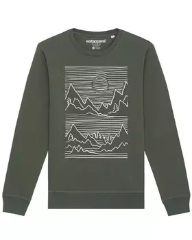 Свитер Watapparel Sweatshirt Mountains, хаки