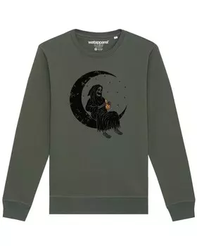 Свитер Watapparel Sweatshirt Pizza for life, зеленый