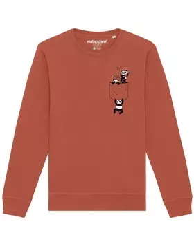 Свитер Watapparel Sweatshirt Pocket Pandas, цвет auburn