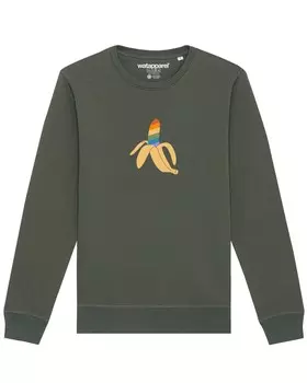 Свитер Watapparel Sweatshirt Rainbow Banana, цвет khaki/dark green