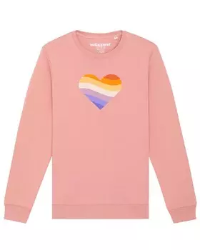 Свитер Watapparel Sweatshirt Rainbow Heart, розовый