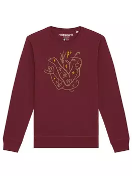 Свитер Watapparel Sweatshirt Self Love, бордовый