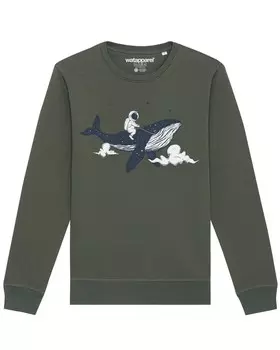 Свитер Watapparel Sweatshirt Spacewhale, хаки