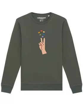Свитер Watapparel Sweatshirt Spread love, хаки