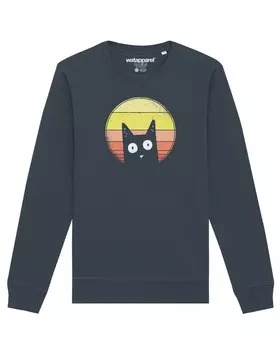 Свитер Watapparel Sweatshirt Sunset Cat, антрацит