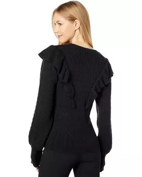 Свитер WAYF Pick Me Up Cable Pullover, черный