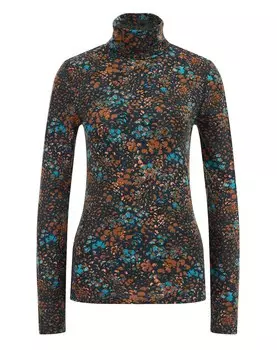 Свитер We Fashion, бирюзовый/коньяк