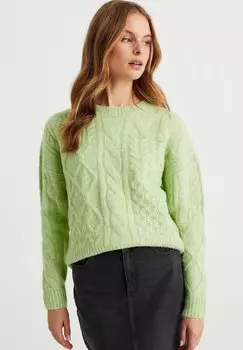 Свитер WE Fashion, зеленый
