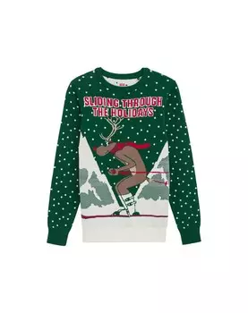 Свитер WE Fashion, зеленый