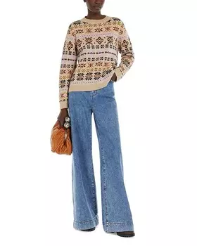 Свитер Weekend Max Mara Paride сливового цвета, мультиколор