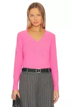 Свитер White + Warren Cashmere Vneck, цвет Pink Glow