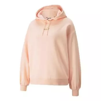 Свитер winterized logo embroidery knitting hoodie pink Puma, розовый