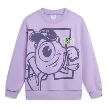 Свитер (WMNS) Li-Ning x Disney Monster University Warm Fleece Sweatershirt 'Lavender' AWDT812-1, фиолетовый